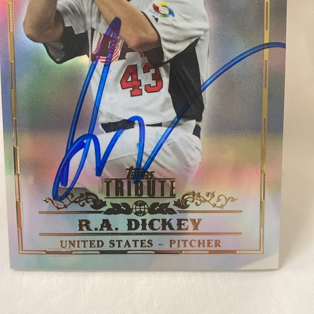 2013 Topps R.A. Dickey Team USA Auto #80 (039) - Picture 2 of 3